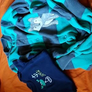 Baby sleeper and onsie